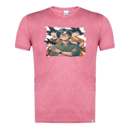 CAMISETA ROJA MEZCLA akira toriyama goku chico super guerrero z saiyan moda verano tshirt