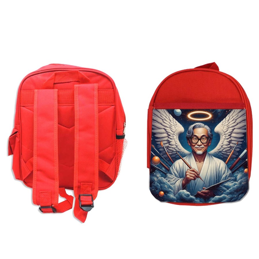 PACK MOCHILA ROJA Y ESTUCHE akira toriyama dios manga serie anime dragon bola material escolar