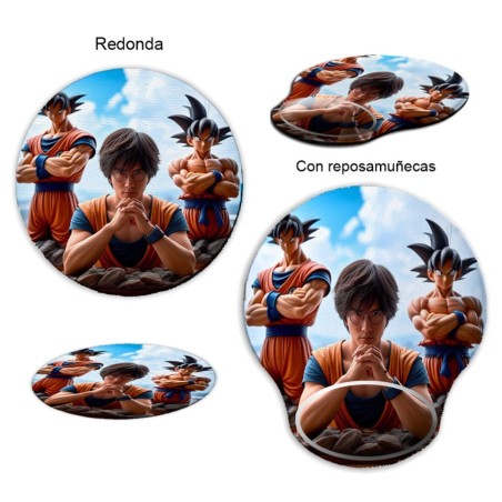 ALFOMBRILLA REDONDEADA akira toriyama padre serie goku saijajin guerrero z curva curvada reposamuñecas pc raton