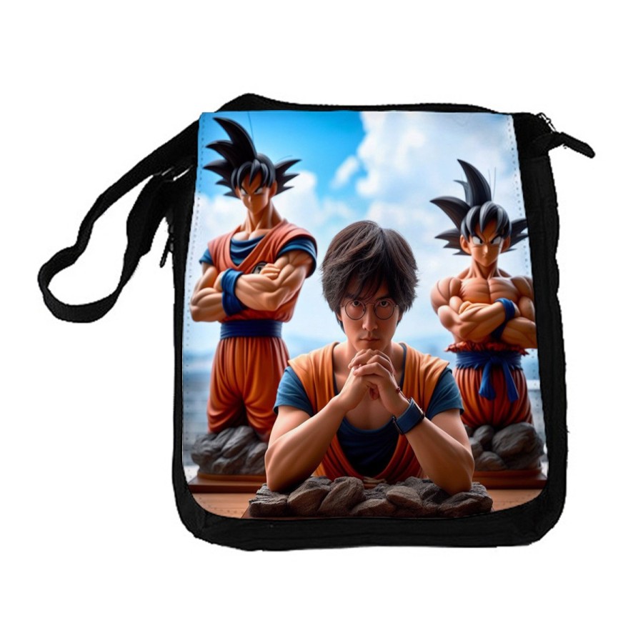 BANDOLERA REPORTERO MEDIANA BOLSO akira toriyama padre serie goku saijajin guerrero z bolsa mochila hombro