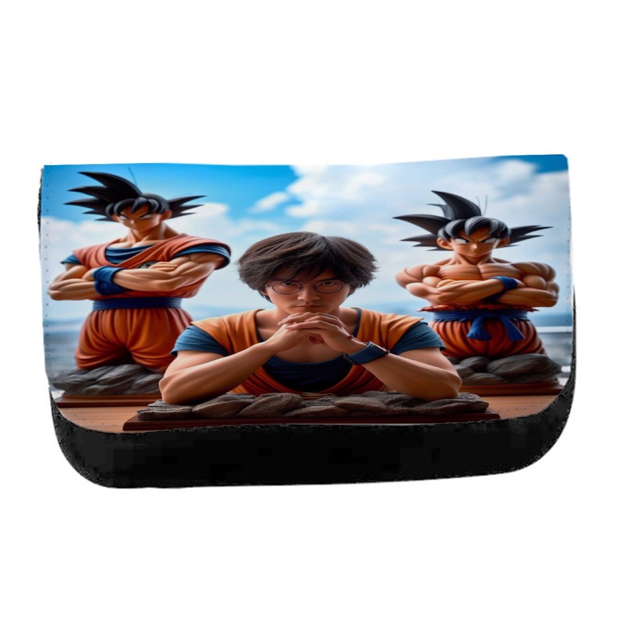 ESTUCHE NECESER DE LONA akira toriyama padre serie goku saijajin guerrero z unisex negro monedero billetera