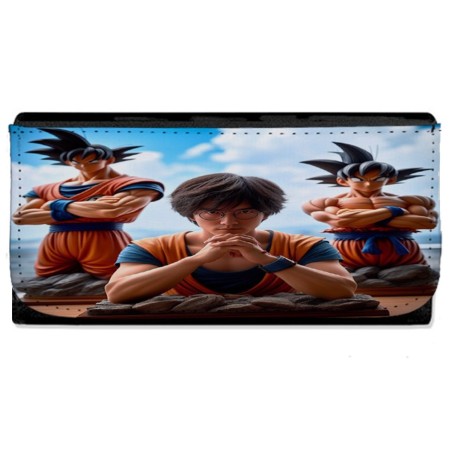 BILLETERA BILLETERO akira toriyama padre serie goku saijajin guerrero z mujer señora negro monedero