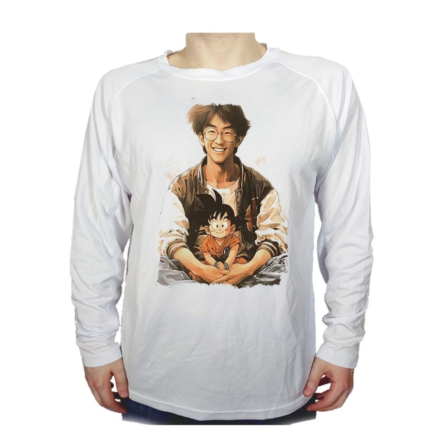 CAMISETA MANGA LARGA akira toriyama mangaka padre goku chico serie personalizada