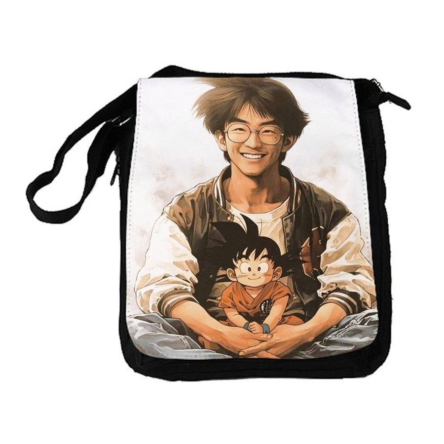 BANDOLERA REPORTERO MEDIANA BOLSO akira toriyama mangaka padre goku chico serie bolsa mochila hombro