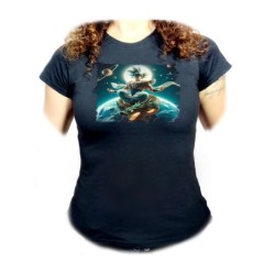 CAMISETA NEGRA MUJER goku...