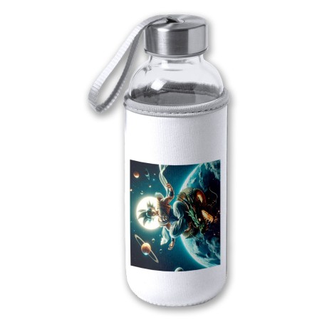 BIDON DE 420 ML CON FUNDA DE NEOPRENO goku god dios ultra instinto dioses dragon shenron tapon seguridad