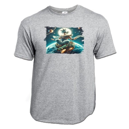 CAMISETA GRIS MEZCLA goku god dios ultra instinto dioses dragon shenron moda verano personalizada