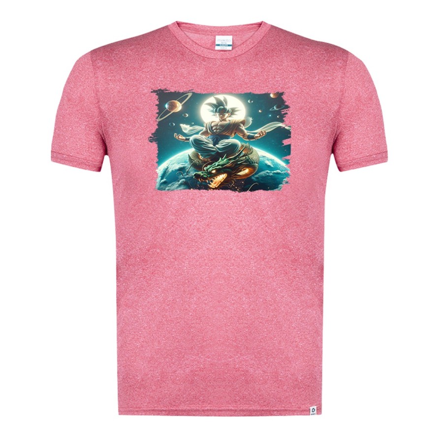 CAMISETA ROJA MEZCLA goku god dios ultra instinto dioses dragon shenron moda verano tshirt