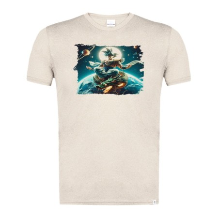 CAMISETA BLANCO NATURAL IMAGEN A COLOR goku god dios ultra instinto dioses dragon shenron moda verano tshirt