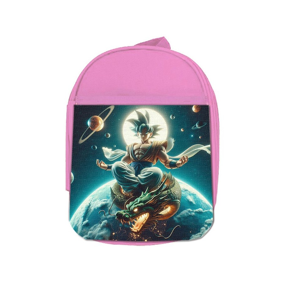 MOCHILA ROSA goku god dios ultra instinto dioses dragon shenron escolar personalizado picnic excursión deporte