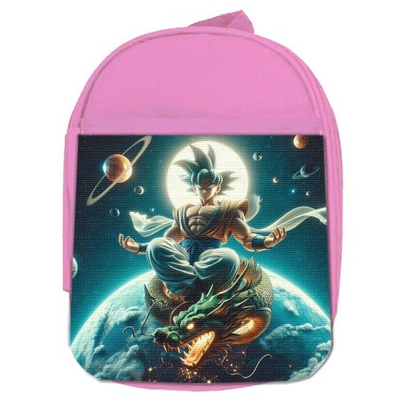 MOCHILA ROSA goku god dios ultra instinto dioses dragon shenron escolar personalizado picnic excursión deporte