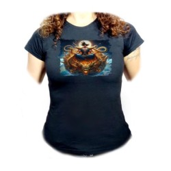CAMISETA NEGRA MUJER goku...