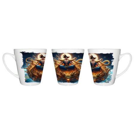 TAZA CÓNICA goku god dios blue dioses dragon dorado shenron z conica personalizada