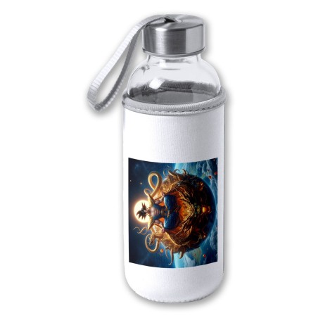 BIDON DE 420 ML CON FUNDA DE NEOPRENO goku god dios blue dioses dragon dorado shenron z tapon seguridad
