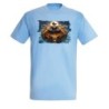 CAMISETA AZUL CIELO goku god dios blue dioses dragon dorado shenron z moda verano personalizada