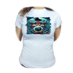 CAMISETA MUJER dios goku...