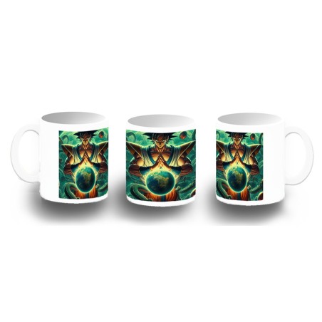 TAZA FOTOLUMINISCENTE dios goku dragon shenron z bola dioses god super BRILLA OSCURIDAD