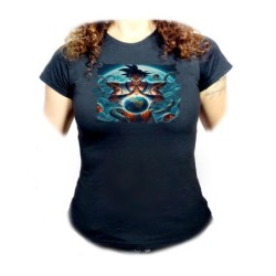 CAMISETA NEGRA MUJER dios...