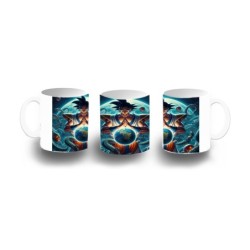 TAZA DE PLASTICO dios goku...
