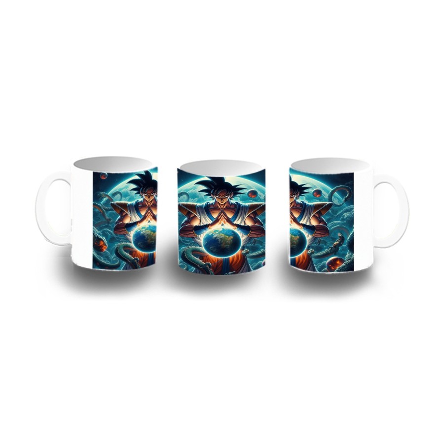 TAZA DE PLASTICO dios goku dragon shenron z bola dioses god super niños personalizada