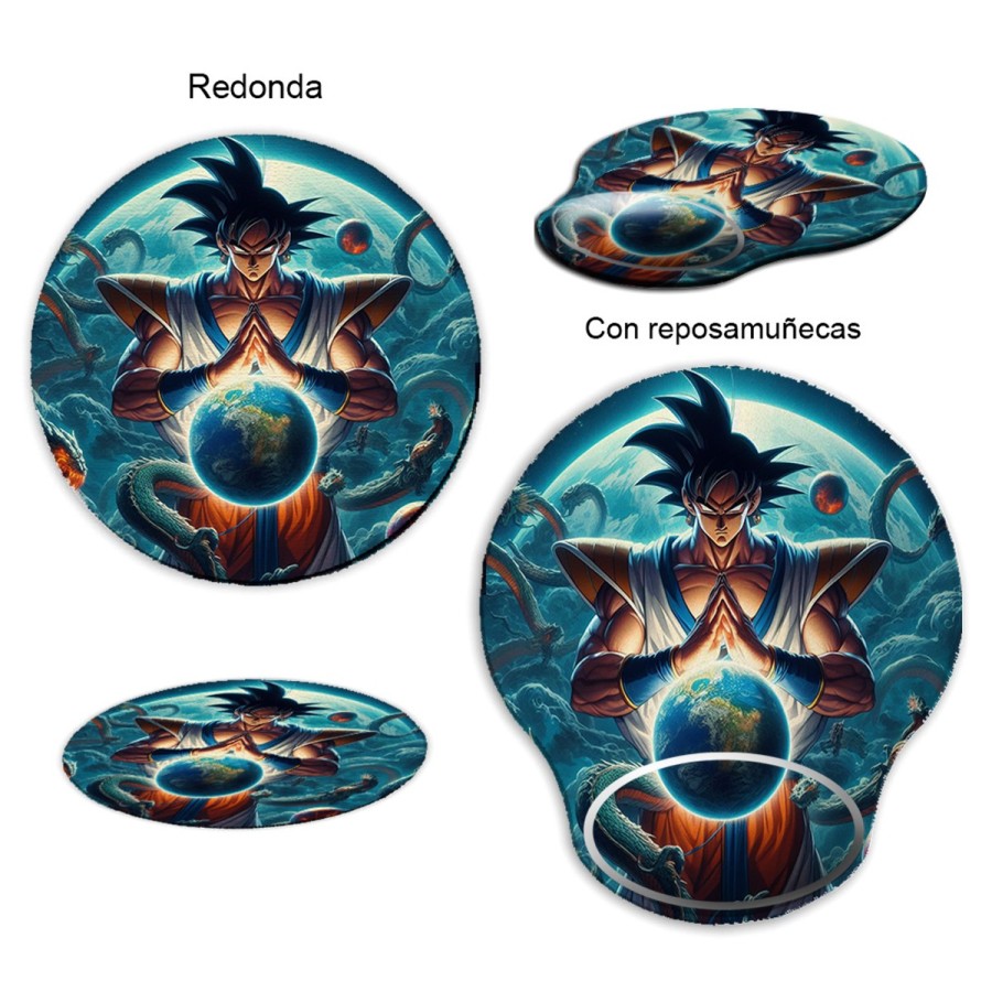 ALFOMBRILLA REDONDEADA dios goku dragon shenron z bola dioses god super curva curvada reposamuñecas pc raton