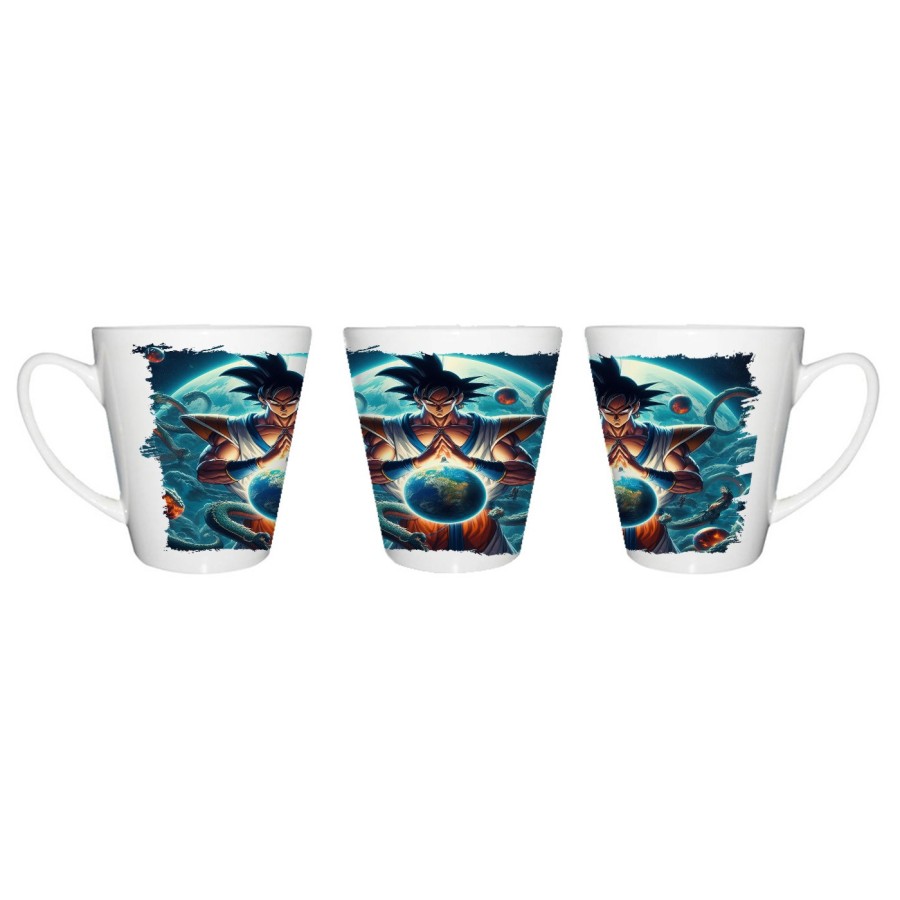 TAZA CÓNICA dios goku dragon shenron z bola dioses god super conica personalizada