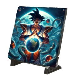 PLACA PIZARRA dios goku...