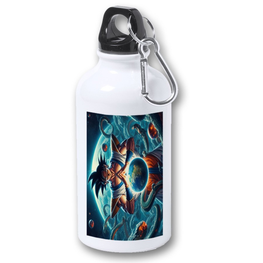 BIDON 400ML METALICO dios goku dragon shenron z bola dioses god super para viaje y deporte