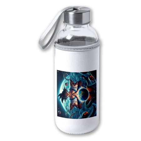 BIDON DE 420 ML CON FUNDA DE NEOPRENO dios goku dragon shenron z bola dioses god super tapon seguridad