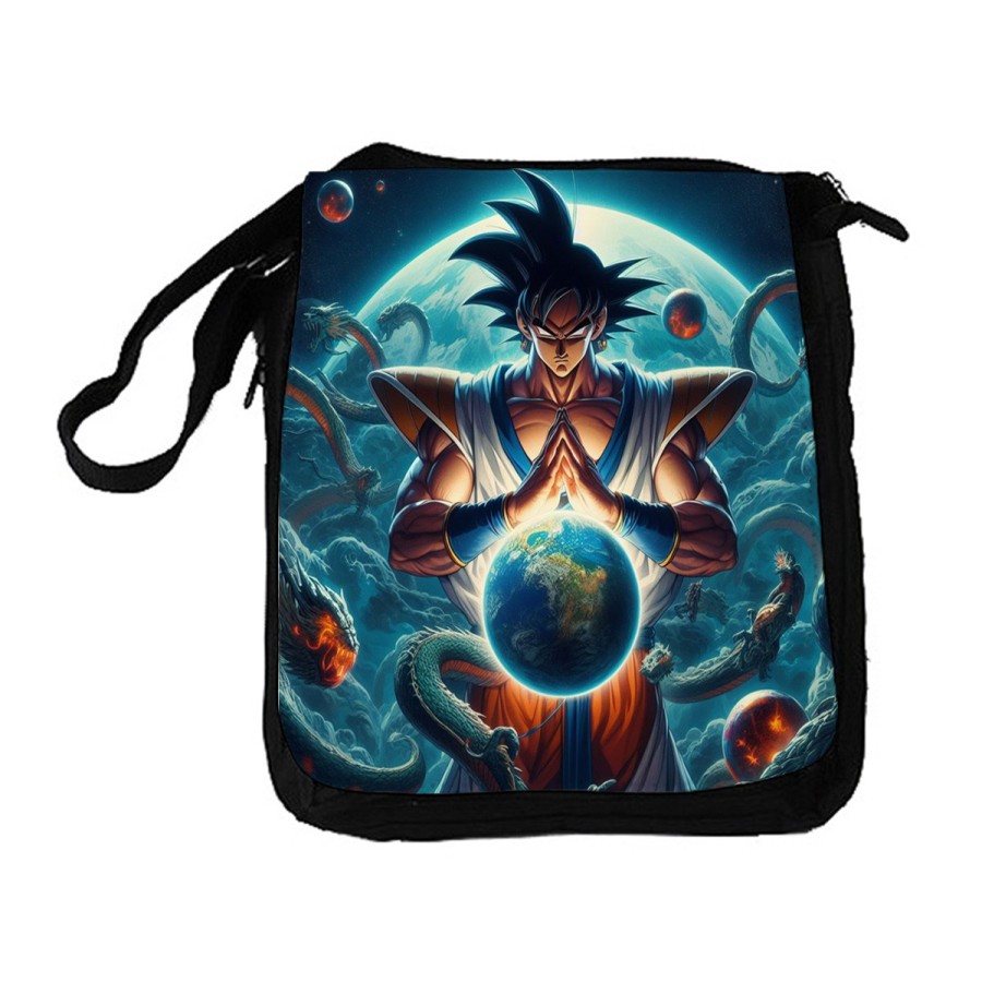 BANDOLERA REPORTERO MEDIANA BOLSO dios goku dragon shenron z bola dioses god super bolsa mochila hombro