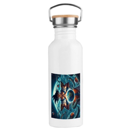 BIDON 750 ML ACERO INOXIDABLE ESTILO RETRO dios goku dragon shenron z bola dioses god super deporte deportivo botella