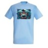 CAMISETA AZUL CIELO dios goku dragon shenron z bola dioses god super moda verano personalizada