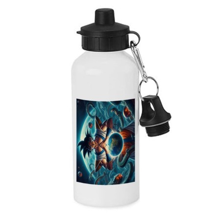 BIDON 600 ML ACERO INOXIDABLE CON CHUPON dios goku dragon shenron z bola dioses god super escolar deporte bicicleta