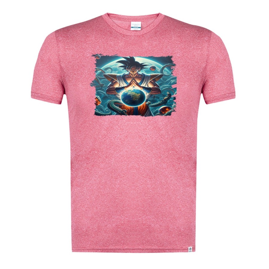 CAMISETA ROJA MEZCLA dios goku dragon shenron z bola dioses god super moda verano tshirt