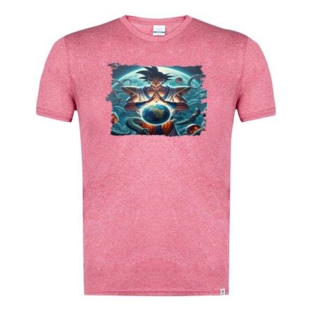 CAMISETA ROJA MEZCLA dios goku dragon shenron z bola dioses god super moda verano tshirt