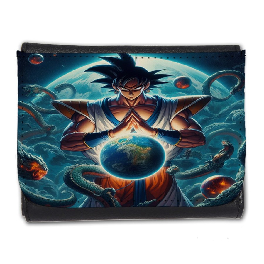 BILLETERA BILLETERO dios goku dragon shenron z bola dioses god super hombre caballero negro monedero