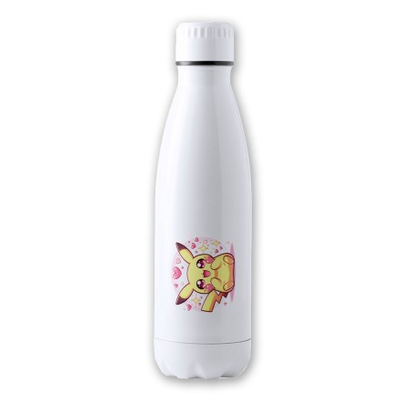 BIDON 700 ML ACERO INOXIDABLE cute mono lindo conejo amarillo pocket pika tapon seguridad botella