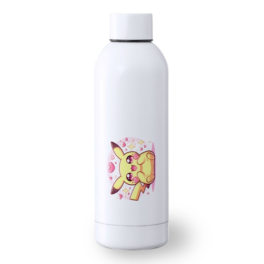 BIDON 500 ML ACERO INOXIDABLE cute mono lindo conejo amarillo pocket pika deporte deportivo botella senderismo