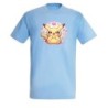 CAMISETA AZUL CIELO cute mono lindo conejo amarillo pocket pika moda verano personalizada