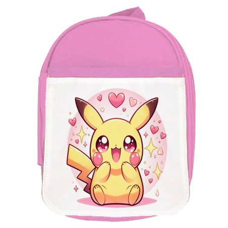 MOCHILA ROSA cute mono lindo conejo amarillo pocket pika escolar personalizado picnic excursión deporte