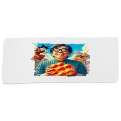 TOALLA GIMNASIO GYM ABSORBENTE akira toriyama dragon bolas bola goku arale dai suave con bolsita