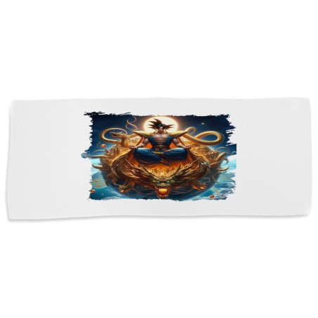 TOALLA GIMNASIO GYM ABSORBENTE goku god dios blue dioses dragon dorado shenron z suave con bolsita