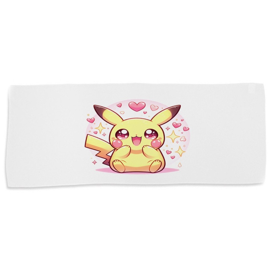TOALLA GIMNASIO GYM ABSORBENTE cute mono lindo conejo amarillo pocket pika suave con bolsita