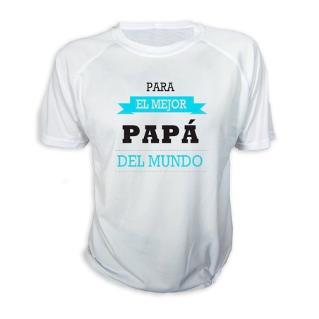 CAMISETA el mejor papa del mundo frase padre familia personalizada