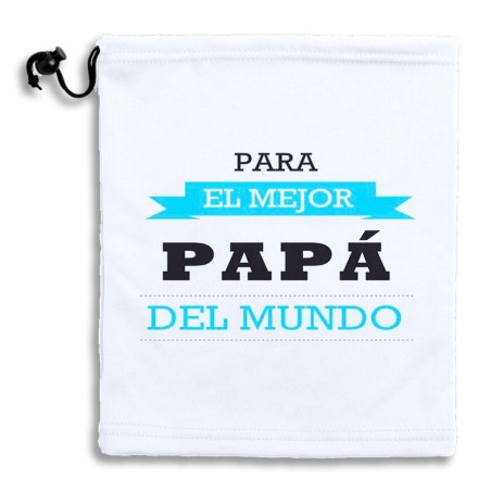 BRAGA GORRO POLAR AJUSTABLE el mejor papa del mundo frase padre familia POLIESTER INVIERNO PERSONALIZADA