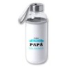 BIDON DE 420 ML CON FUNDA DE NEOPRENO el mejor papa del mundo frase padre familia tapon seguridad