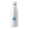 BIDON 700 ML ACERO INOXIDABLE el mejor papa del mundo frase padre familia tapon seguridad botella