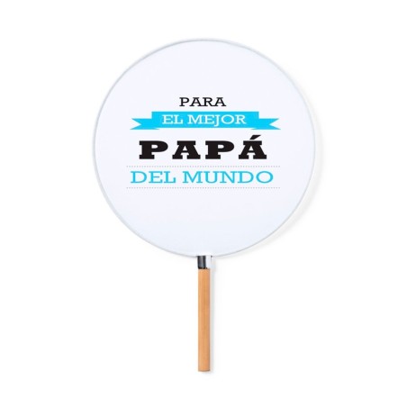 ABANICO ESTILO PAI PAI el mejor papa del mundo frase padre familia moda primavera verano elegante