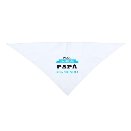 PAÑOLETA TRIANGULAR SUAVE el mejor papa del mundo frase padre familia moda cuello fiestas