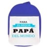 MOCHILA AZUL el mejor papa del mundo frase padre familia escolar personalizado picnic excursión deporte